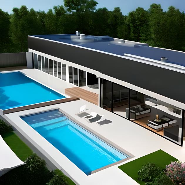 piscine béton aix en provencen Moderne