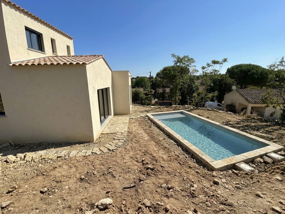 Livraison et réception d'une villa construite à Lambesc par Les Maisons Vertes Provençales