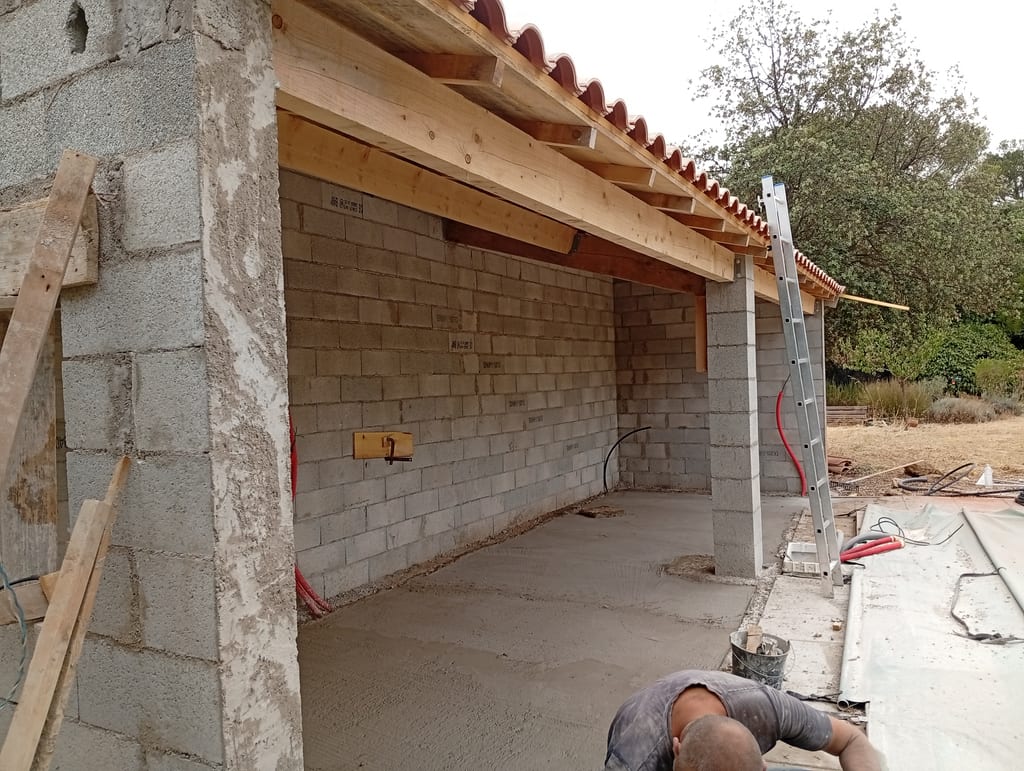Muret support plan de travail — extension Miramas