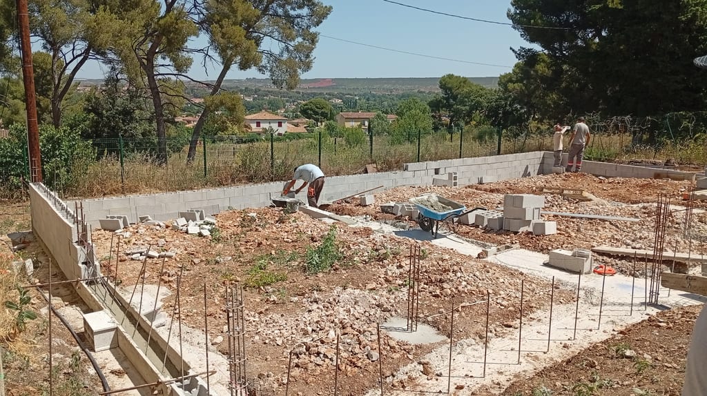 Construction d'une maison de plain-pied sur notre chantier des Pennes-Mirabeau