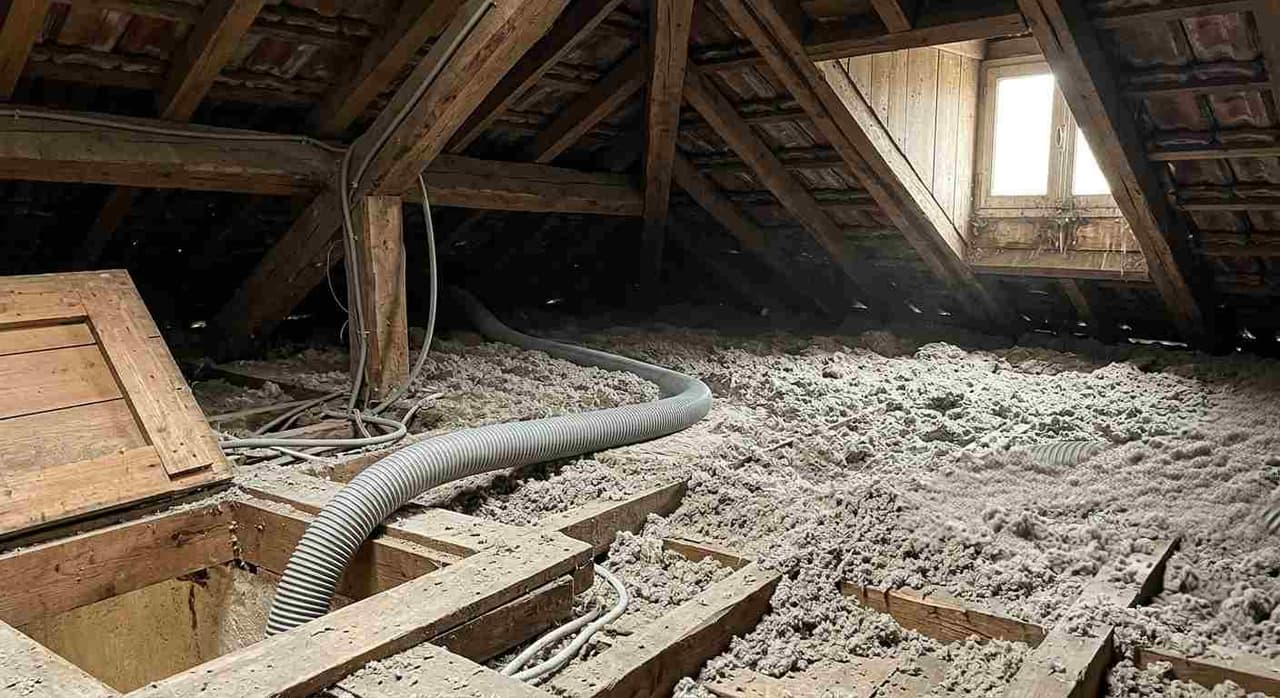Isolation de combles perdus par soufflage d'isolant à Marseille par une entreprise RGE